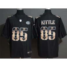 San Francisco 49ers #85 George Kittle Black Statue Of Liberty Limited Nike NFL Men Jersey