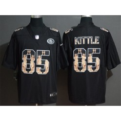 San Francisco 49ers #85 George Kittle Black Statue Of Liberty Limited Nike NFL Men Jersey