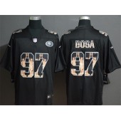 San Francisco 49ers #97 Nick Bosa Black Statue Of Liberty Limited Nike NFL Men Jersey