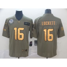 Seattle Seahawks #16 Tyler Lockett 2019 Olive Gold Salute To Service Limited Nike NFL Men Jersey