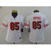 Women Nike San Francisco 49ers #85 George Kittle White Color Rush Vapor Untouchable Limited Jersey