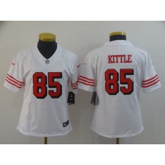 Women Nike San Francisco 49ers #85 George Kittle White Color Rush Vapor Untouchable Limited Jersey