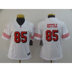Women Nike San Francisco 49ers #85 George Kittle White Color Rush Vapor Untouchable Limited Jersey