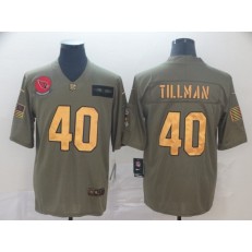 Arizona Cardinals #40 Pat Tillman 2019 Olive Gold Salute To Service Limited Nike NFL Men Jersey