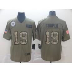 Dallas Cowboys #19 Amari Cooper 2019 Olive Camo Salute To Service Limited Nike NFL Men Jersey