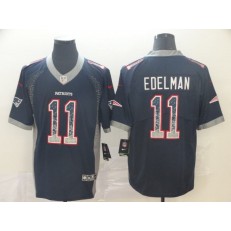 New England Patriots #11 Julian Edelman Navy Drift Fashion Limited Nike NFL Men Jersey