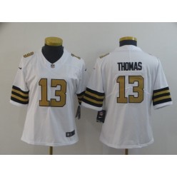 Women Nike New Orleans Saints #13 Michael Thomas White Color Rush Limited Jersey