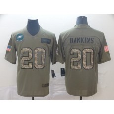 Philadelphia Eagles #20 Brian Dawkins 2019 Olive Camo Salute To Service Limited Nike NFL Men Jersey