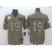 Pittsburgh Steelers #19 JuJu Smith-Schuster 2019 Olive Camo Salute To Service Limited Nike NFL Men Jersey