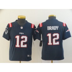 Youth Nike New England Patriots #12 Tom Brady Navy Color Rush Limited Jersey