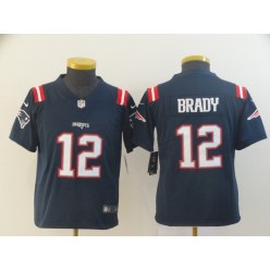 Youth Nike New England Patriots #12 Tom Brady Navy Color Rush Limited Jersey
