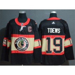 Chicago Blackhawks #19 Jonthan Toews Premier Black New Third Adidas Jersey