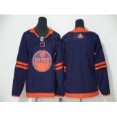 Edmonton Oilers Blank Navy Women 50th Anniversary Adidas Jersey