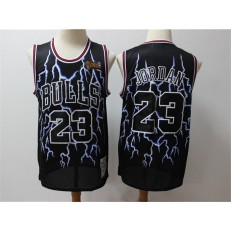 Chicago Bulls #23 Michael Jordan Black Hardwood Classics Lightning Limited Edition Jersey