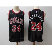 Chicago Bulls #24 Laur Markkanen Black Nike Swingman Jersey