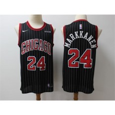 Chicago Bulls #24 Laur Markkanen Black Nike Swingman Jersey