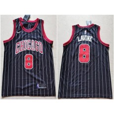 Chicago Bulls #8 Zach Lavine Black Nike Swingman Jersey