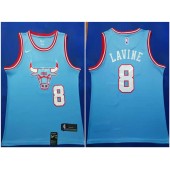 Chicago Bulls #8 Zach Lavine Blue 2019-20 City Edition Nike Swingman Jersey