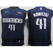 Dallas Mavericks #41 Dirk Nowitzki Navy Nike Swingman Jerseys
