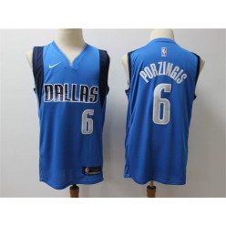 Dallas Mavericks #6 Kristaps Porzingis Blue Nike Swingman Jersey