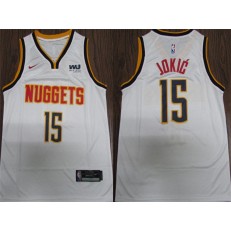 Denver Nuggets #15 Nikola Jokic White Nike Swingman Jersey