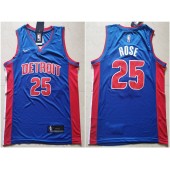 Detroit Pistons #25 Derrick Rose Blue Nike Swingman Jersey