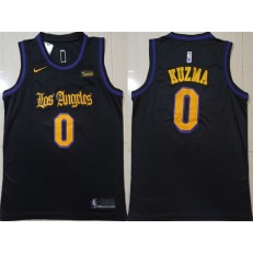 Los Angeles Lakers #0 Kyle Kuzma Black Nike Swingman Jersey
