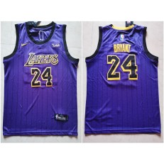 Los Angeles Lakers #24 Kobe Bryant Purple Youth Nike Swingman Jersey