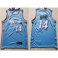Miami Heat #14 Tyler Herro Light Blue Nike City Edition Swingman Jersey