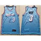 Miami Heat #3 Dwyane Wade Light Blue Nike City Edition Swingman Jersey