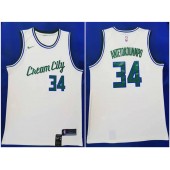 Milwaukee Bucks #34 Giannis Antetokounmpo Cream 2019-20 City Edition Nike Swingman Jersey