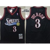 Philadelphia 76ers #3 Allen Iverson Black 2000-01 Hardwood Classics Jersey