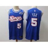 Sacramento Kings #5 De Aaron Fox Blue Nike Swingman Jersey