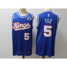 Sacramento Kings #5 De Aaron Fox Blue Nike Swingman Jersey