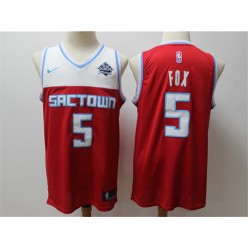 Sacramento Kings #5 De'Aaron Fox Red 2019-20 City Edition Nike Swingman Jersey