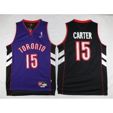 Toronto Raptors #15 Vince Carter Black Purple Nike Mesh Swingman Jersey