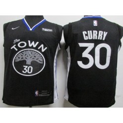 Golden State Warriors #30 Stephen Curry Black Nike Swingman Jersey