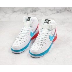 NIKE AIR FORCE 1 HI WHITE BLUE FURY EMBER GLOW CJ0525-100
