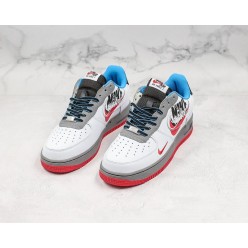 NIKE AIR FORCE 1 LOW 07 LV8 WHITE GREY BLUE RED AO2441-100