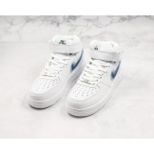 NIKE AIR FORCE 1 MID 07 WHITE SWOOSH OVERLAP 596728-308