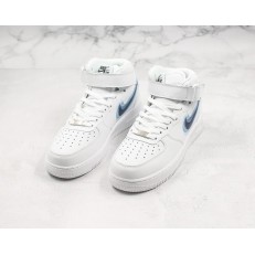 NIKE AIR FORCE 1 MID 07 WHITE SWOOSH OVERLAP 596728-308