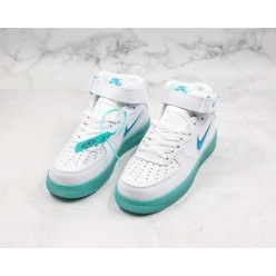 NIKE AIR FORCE 1 MID WHITE BLUE AT3293-609