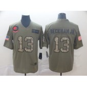 Cleveland Browns #13 Odell Beckham Jr. 2019 Olive Camo Salute To Service Limited Nike NFL Men Jersey