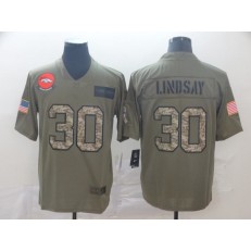 Denver Broncos #30 Phillip Lindsay 2019 Olive Camo Salute To Service Limited Nike NFL Men Jersey
