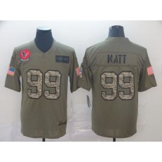 Houston Texans #99 J.J. Watt 2019 Olive Camo Salute To Service Limited Nike NFL Men Jersey
