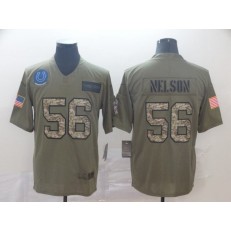 Indianapolis Colts #56 Quenton Nelson 2019 Olive Camo Salute To Service Limited Nike NFL Men Jersey