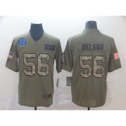 Indianapolis Colts #56 Quenton Nelson 2019 Olive Camo Salute To Service Limited Nike NFL Men Jersey