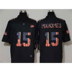 Kansas City Chiefs #15 Patrick Mahomes 2019 Black Salute To Service USA Flag Fashion Limited Nike NFL Men Jersey