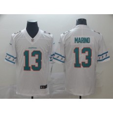 Miami Dolphins #13 Dan Marino White Team Logos Fashion Vapor Limited Nike NFL Men Jersey