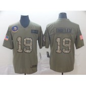Minnesota Vikings #19 Adam Thielen 2019 Olive Camo Salute To Service Limited Nike NFL Men Jersey